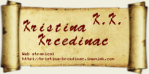 Kristina Krčedinac vizit kartica